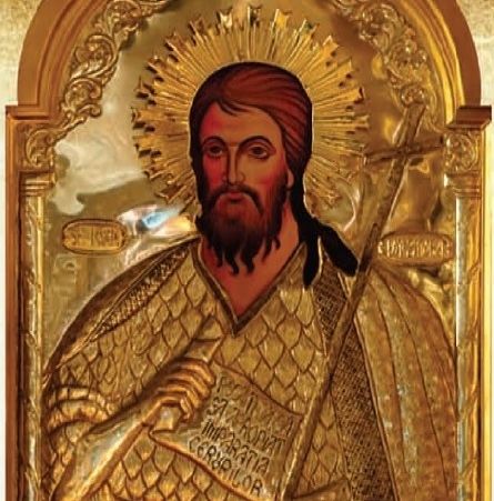 Icoana hramului de la Biserica &quot;Sf. Ioan&quot; din Bacău (fragment)