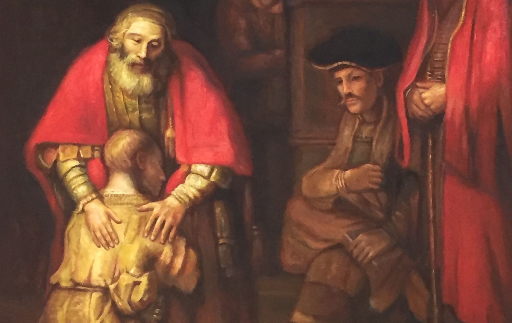 Rembrandt, Întoarcerea fiului risipitor, dtaliu