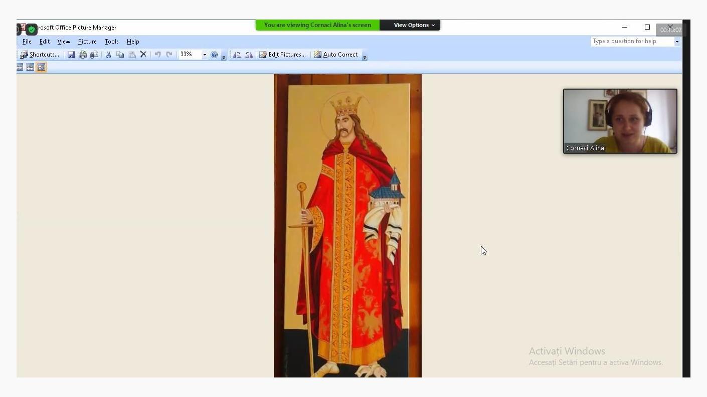 explicarea simbolisticii icoanei in mărime naturală realizată de prof. Alina Piștea