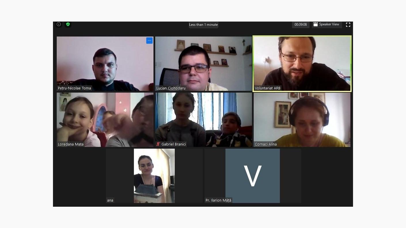 imagine cu o parte din participanții intalnirii de pe platforma ZOOM