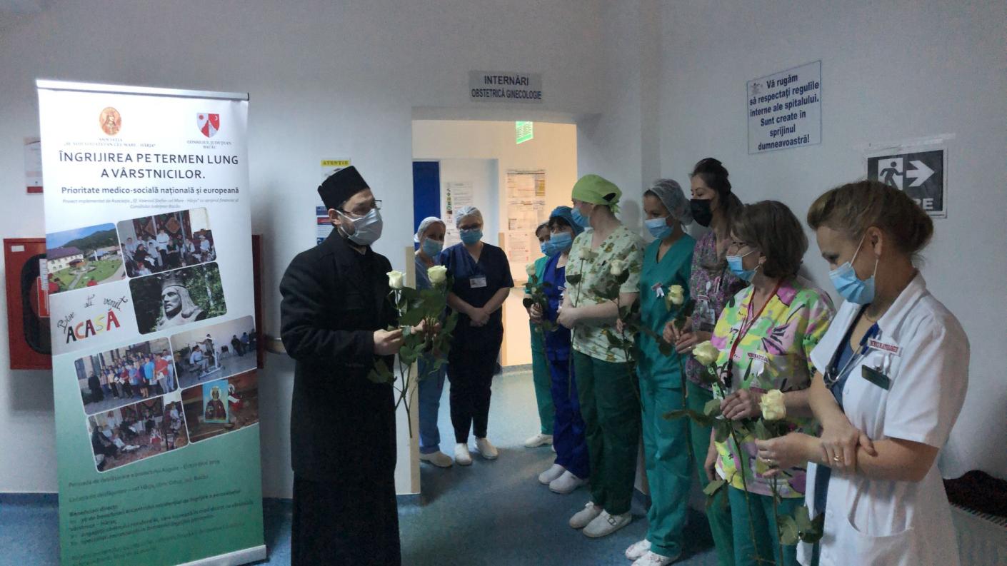 Flori pentru personalul medical si de îngrijire de Ziua Mondială a Sănătății