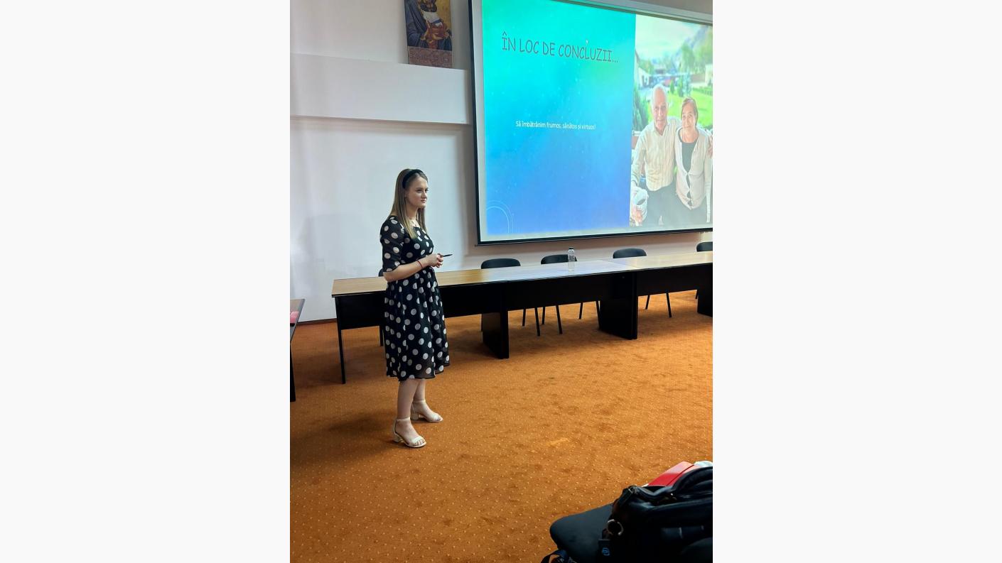Studentă la Facultatea de Teologie Ortodoxă „Dumitru Stăniloae” din Iași, Specializarea Asistență Socială și participantă în cadrul proiectului prezentând experința dobândită pe parcursul procesului de formare.
