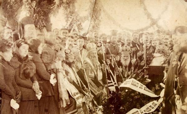 Inmormantarea episcopului Melchisedec al Romanului (mai 1892)