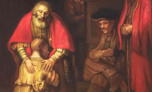 Rembrandt, Întoarcerea fiului risipitor, dtaliu