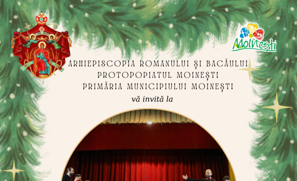 Afisul Concertului de Colinde din Protopopiatul Moinesti Editia a XII-a 2022