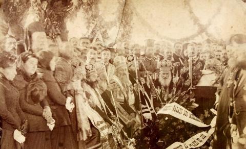 Inmormantarea episcopului Melchisedec al Romanului (mai 1892)