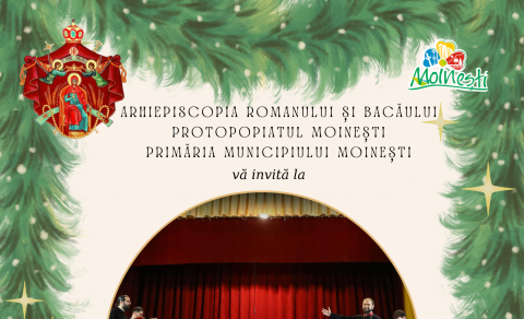 Afisul Concertului de Colinde din Protopopiatul Moinesti Editia a XII-a 2022